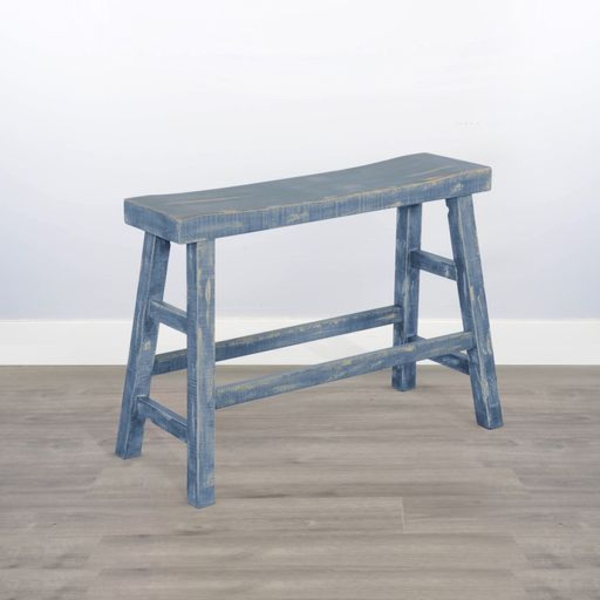614f4ea2ccc636af7e68f427ab173f52 Marina - 24" Bench With Wood Seat - Ocean Blue - Image 1