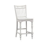 Magnolia Manor - 5 Piece Gathering Table Set (Spindle Back Chairs) - Antique White - Image 5