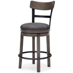 Caitbrook - UPH Swivel Barstool - Gray - Image 6