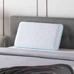 Gel Memory Foam Pillow + Reversible Cooling Cover - Queen - Image 6