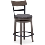 Caitbrook - UPH Swivel Barstool - Gray