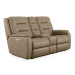 Arlo - Leather Power Reclining Loveseat, Console & Power Headrests - Image 3