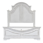 Magnolia Manor - 4 Piece Bedroom Set (King Panel Bed, Dresser & Mirror, Chest) - White - Image 3