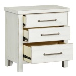 Modern Farmhouse - 3 Drawer Night Stand - White - Image 6