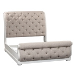 Magnolia Manor - California King Upholstered Sleigh Bed - White - Image 3