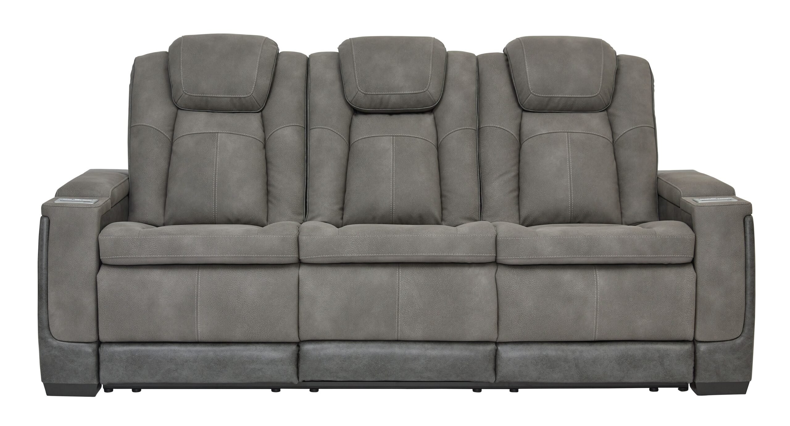800b3791be40fa93468a5241e1301c41 Next-Gen Durapella - Power Reclining Sofa/Adj Headrest - Slate - Image 1