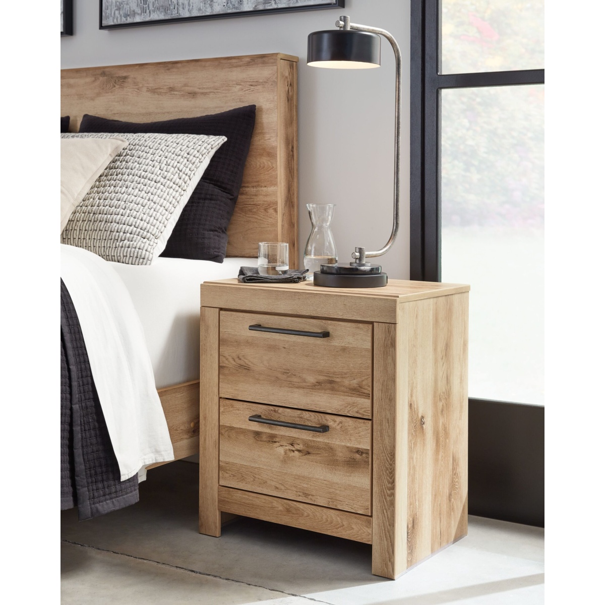 Hyanna – Tan – 10 Pc. – Dresser, Mirror, Chest, Queen Panel Bed with 6 Storage Drawers, 2 Nightstands Bedroom Sets 24