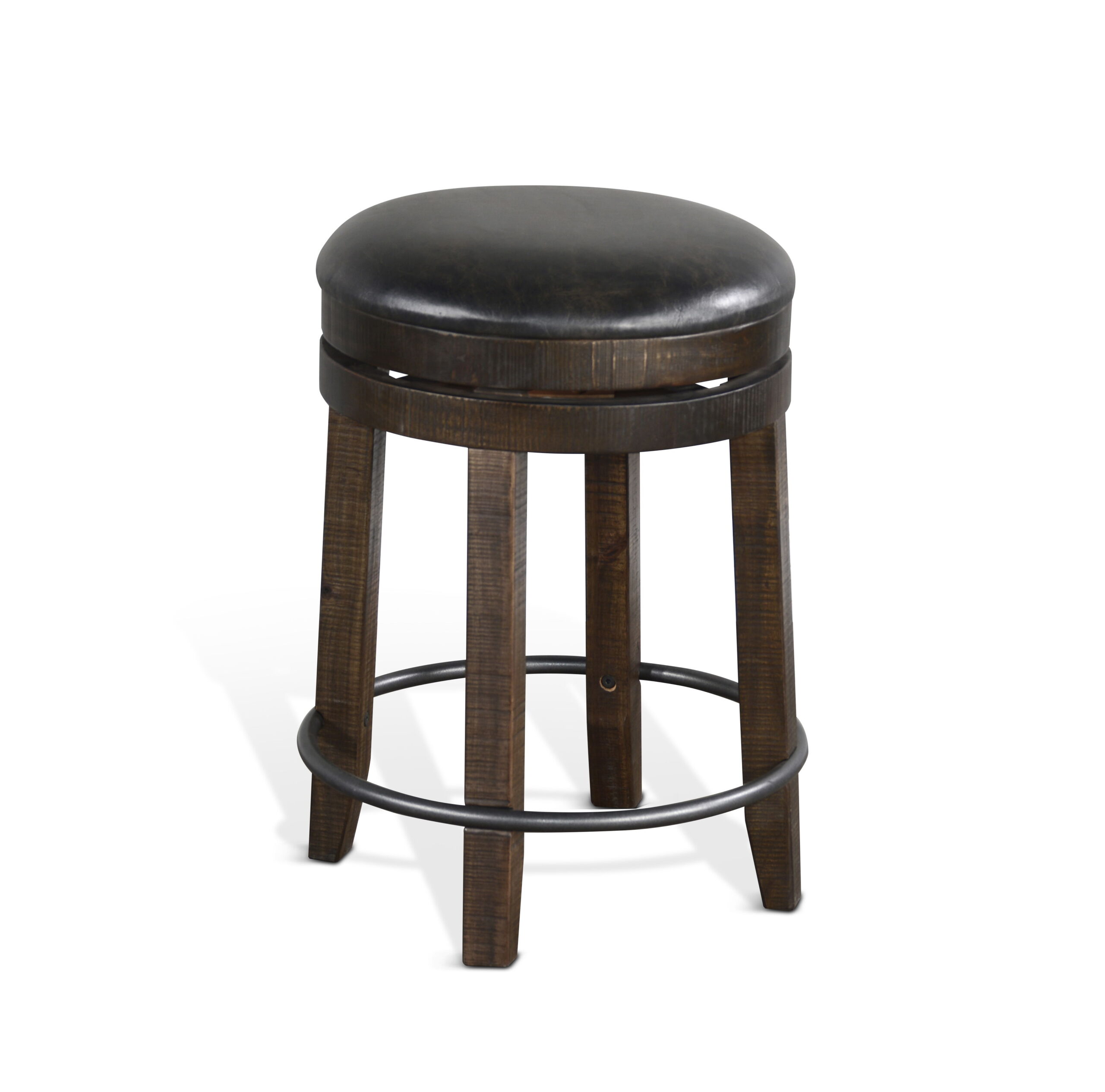 Homestead - Counter Swivel Stool, Cushion Seat (Set of 2) - Tobacco Leaf