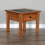 Sedona - Transitional Wood End Table - Rustic Oak - Image 3