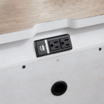 Farmhouse Reimagined - 3 Drawer Night Stand With Charging Station - White - Image 10