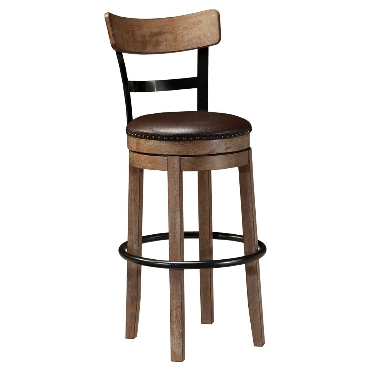 c0550b5cf22dfc9a012ce870ab159e63 Pinnadel - Tall UPH Swivel Barstool - Light Brown - Image 1