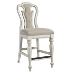 Magnolia Manor - 5 Piece Gathering Table Set - Upholstered Chairs - White - Image 6