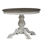 Magnolia Manor - 5 Piece Pedestal Table Set - White - Image 3