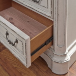 Magnolia Manor - 3 Drawer Bedside Chest With Charging Station - White - Image 8
