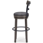 Caitbrook - Tall UPH Swivel Barstool - Gray - Image 9