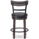 Caitbrook - UPH Swivel Barstool - Gray - Image 8