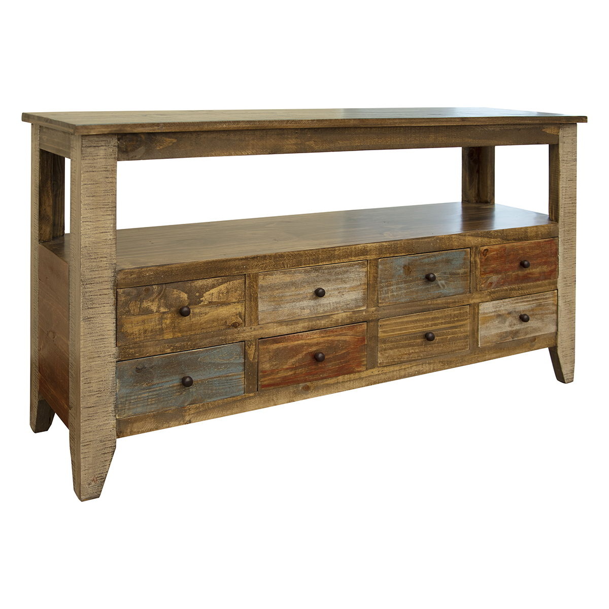 bcef8fcf99c4024618e00fde5d04aa16 Antique - Multi-Drawer Sofa Table With 8 Drawers - Image 1