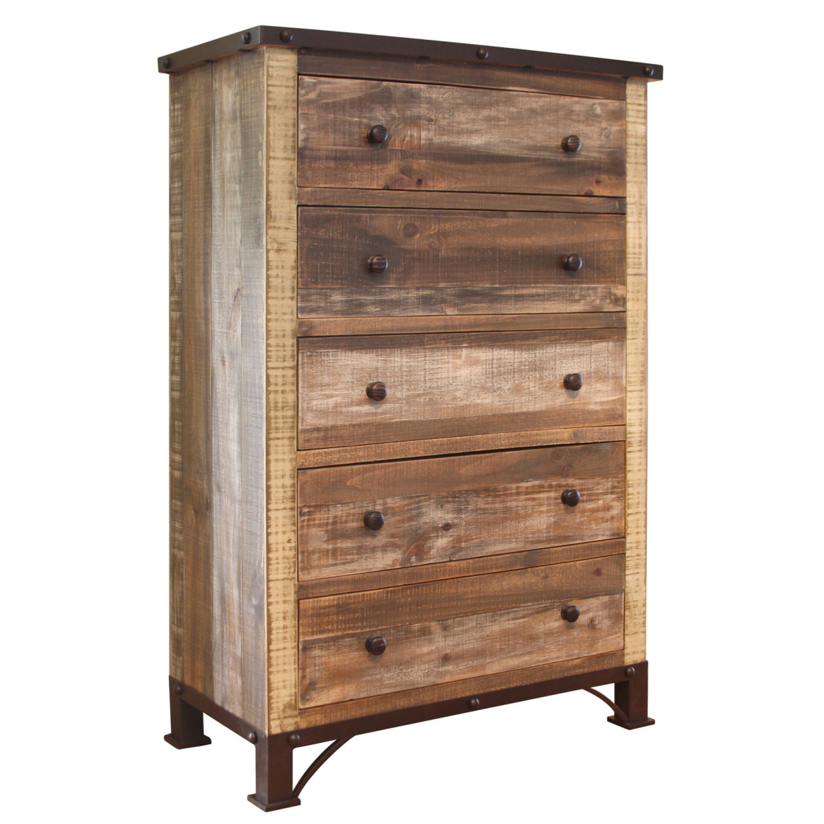 0c04c0028bd2a55b3f200134c3c6c7ad Antique - Multicolor 5 Drawer Chest - Image 1