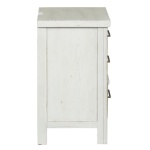Modern Farmhouse - 3 Drawer Night Stand - White - Image 4