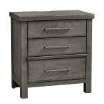 Modern Farmhouse - 3 Drawer Night Stand - Gray - Image 3