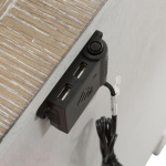 Magnolia Manor - 3 Drawer Bedside Chest With Charging Station - White - Image 6