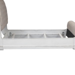 Magnolia Manor - California King Upholstered Sleigh Bed Rails - White - Image 3