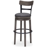 Caitbrook - Tall UPH Swivel Barstool - Gray - Image 6
