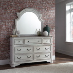 Magnolia Manor - 4 Piece Bedroom Set (California King Panel Bed, Dresser & Mirror, Chest) - White - Image 2