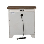 Farmhouse Reimagined - 3 Drawer Night Stand With Charging Station - White - Image 9