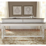 Magnolia Manor - 4 Piece Console Set (1 Console 3 Stools) - White - Image 3