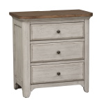 Farmhouse Reimagined - 3 Drawer Night Stand With Charging Station - White - Image 7