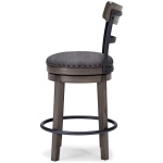 Caitbrook - UPH Swivel Barstool - Gray - Image 9