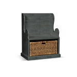 Manor House - Hall Seat - Blue / Dark Brown - Image 2