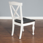 Carriage House - Wood X-Back Dining Chair (Set of 2) - Cottage White / Europen Dark - Image 4