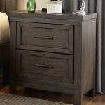 Thornwood Hills - 2 Drawer Night Stand - Dark Gray - Image 2