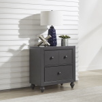 Cottage View - Night Stand - Dark Gray - Image 2