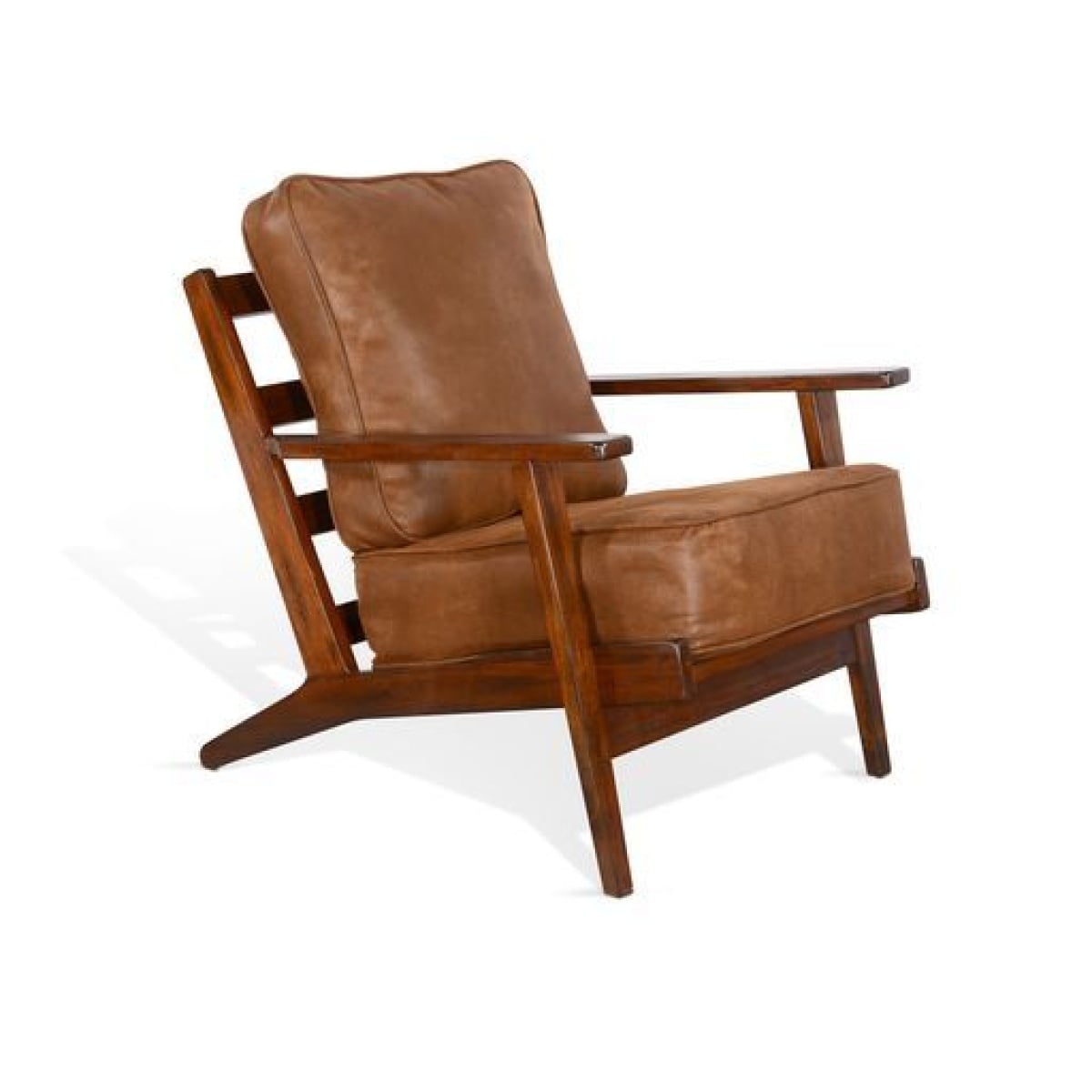 90a9e1b842cd1d8baaff42ff670cb517 Santa Fe - Mahogany Accent Chair With Cushions - Dark Chocolate - Image 1