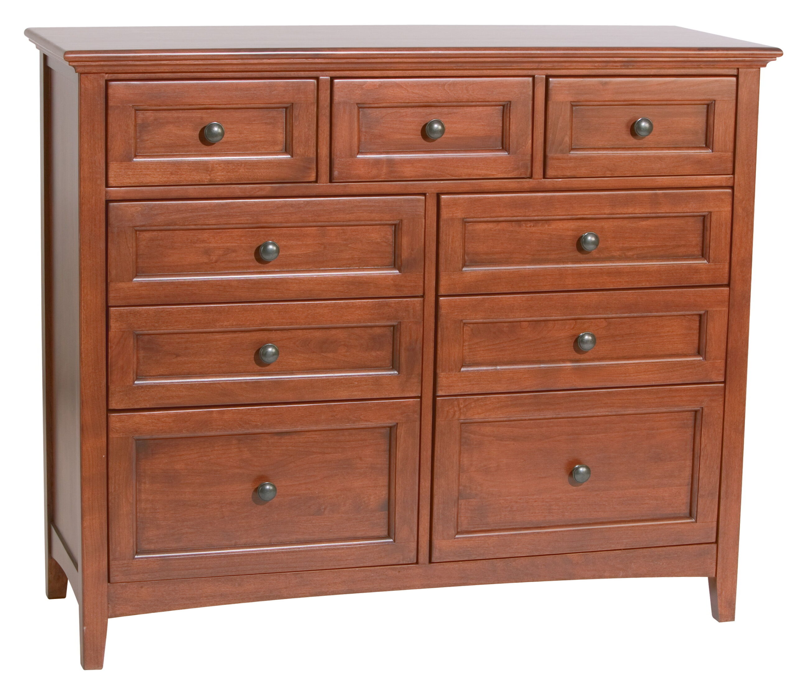 McKenzie - 9-Drawer Dresser - Glazed Antique Cherry – Barron's Home ...