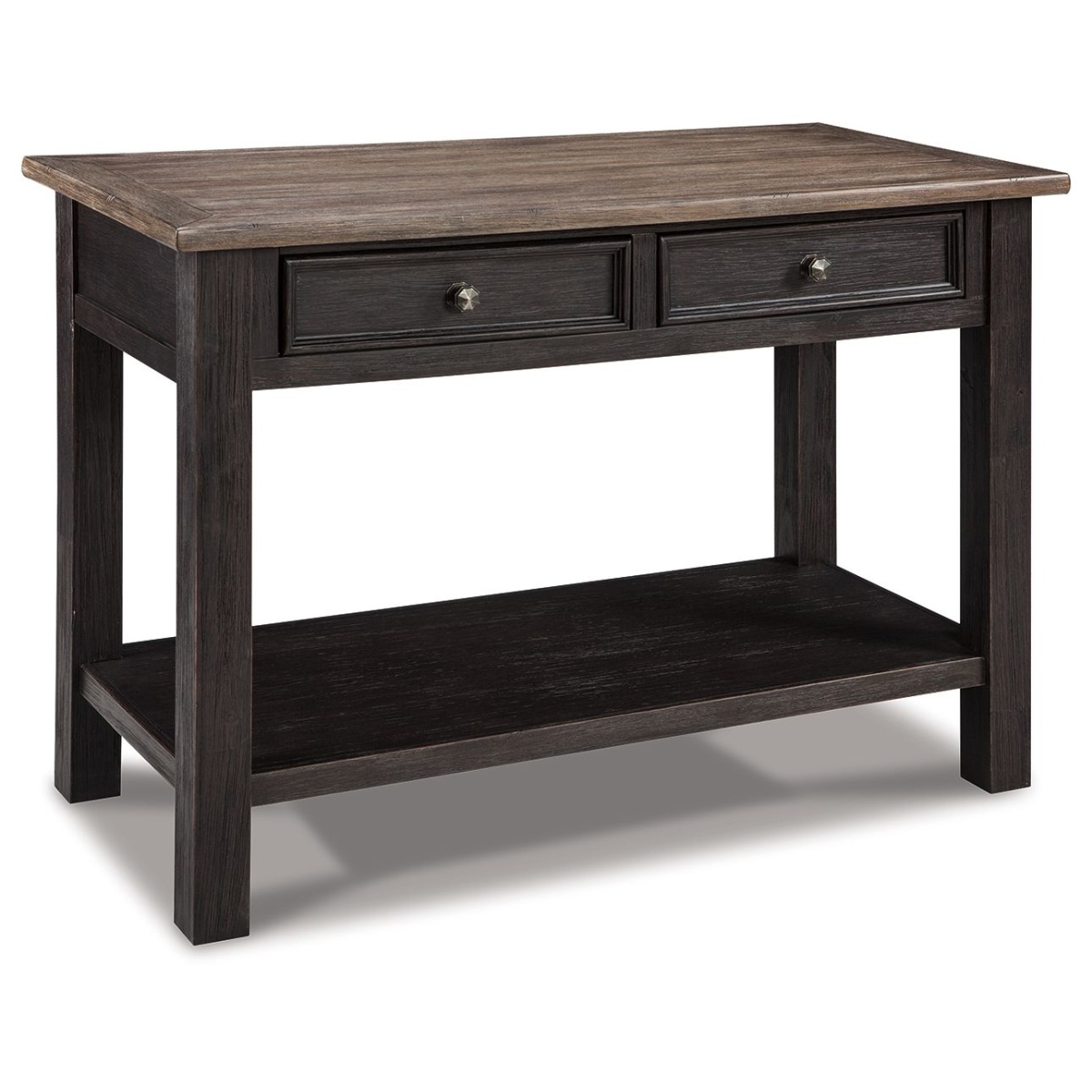 4a978ac47e34a7810d3571080ba592d0 Tyler Creek - Sofa Table - Grayish Brown / Black - Image 1