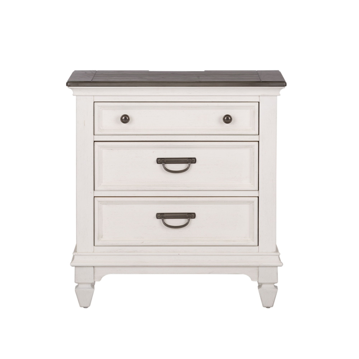 fee736e44c4aa418bfb3ffe64fd792aa Allyson Park - Night Stand With Charging Station - White - Image 1