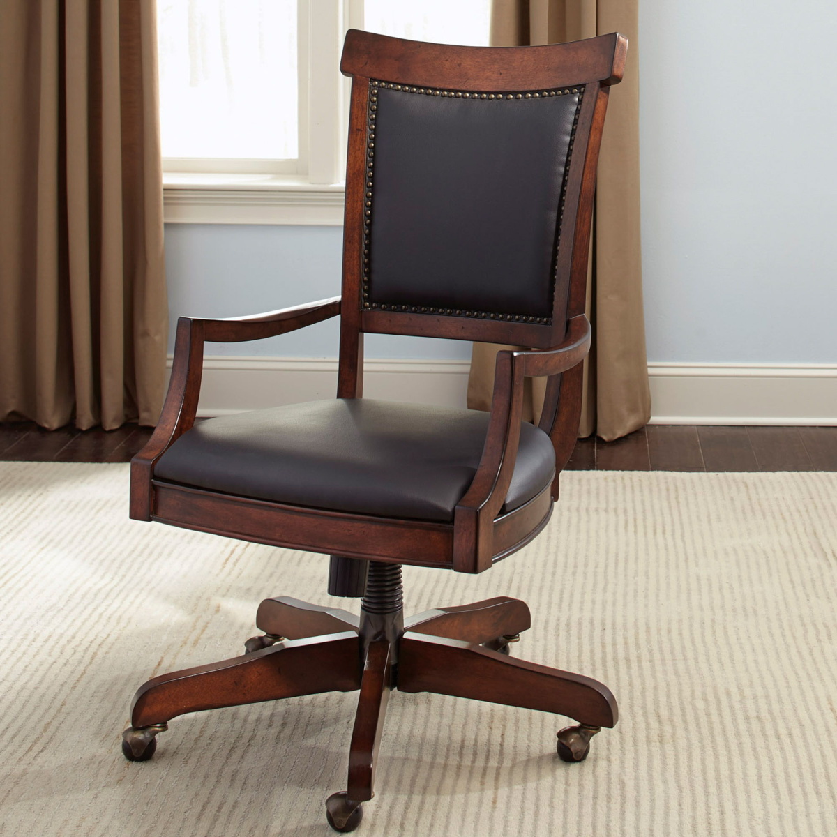 80f091e884567cba3051282b798548c3 Brayton Manor - Jr Executive Desk Chair - Dark Brown - Image 1