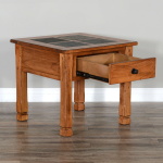 Sedona - Transitional Wood End Table - Rustic Oak - Image 4