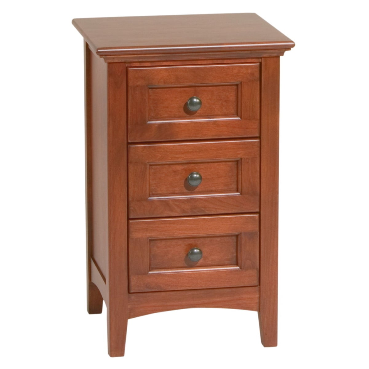 73e65d70e7de0b4a1f194ab88a904f2e McKenzie - Small 3-Drawer Nightstand - Glazed Antique Cherry - Image 1