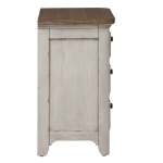 Farmhouse Reimagined - 3 Drawer Night Stand With Charging Station - White - Image 8