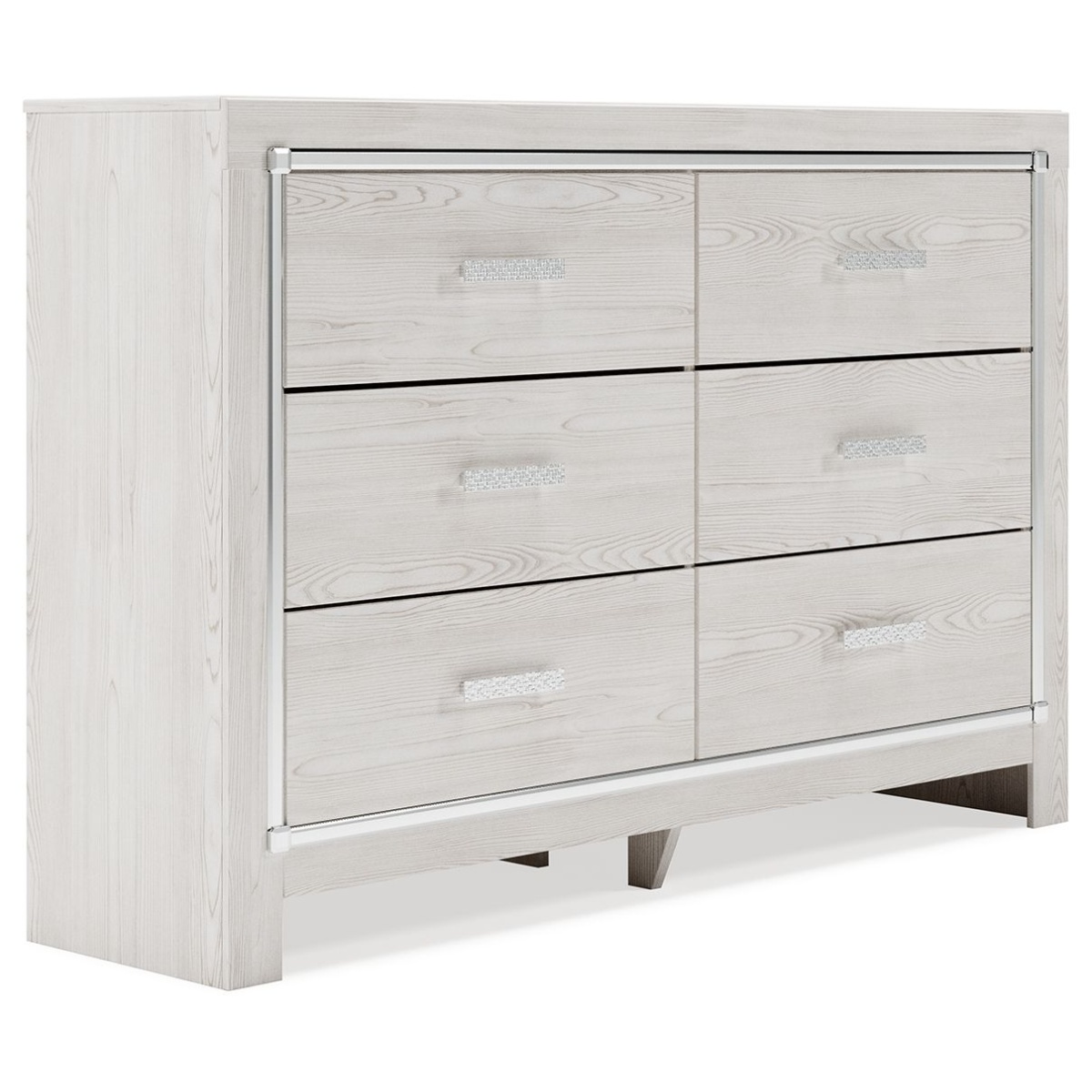 e9084a86d8b7ccbefc39b0cbd0d4466f Altyra - Six Drawer Dresser - White - Image 1