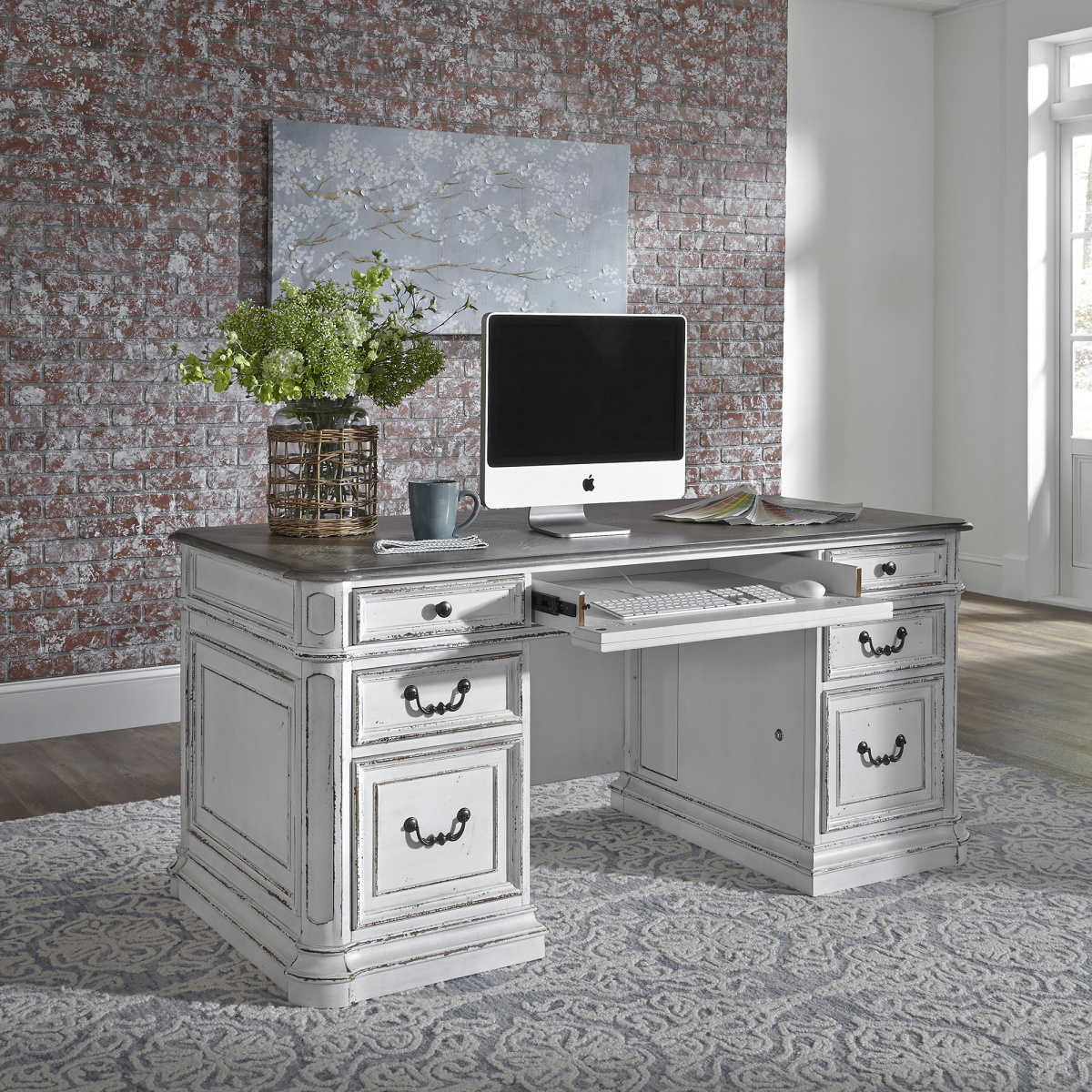 909aa11f6f167783c56b0622c7c636c4 Magnolia Manor - Desk - White - Image 1