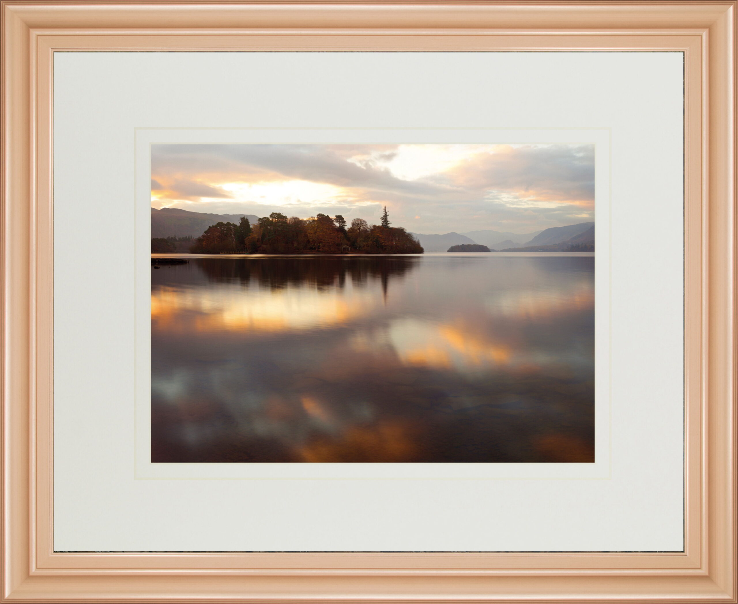 Golden Lake By Peter Adams - Wall Art - Beige