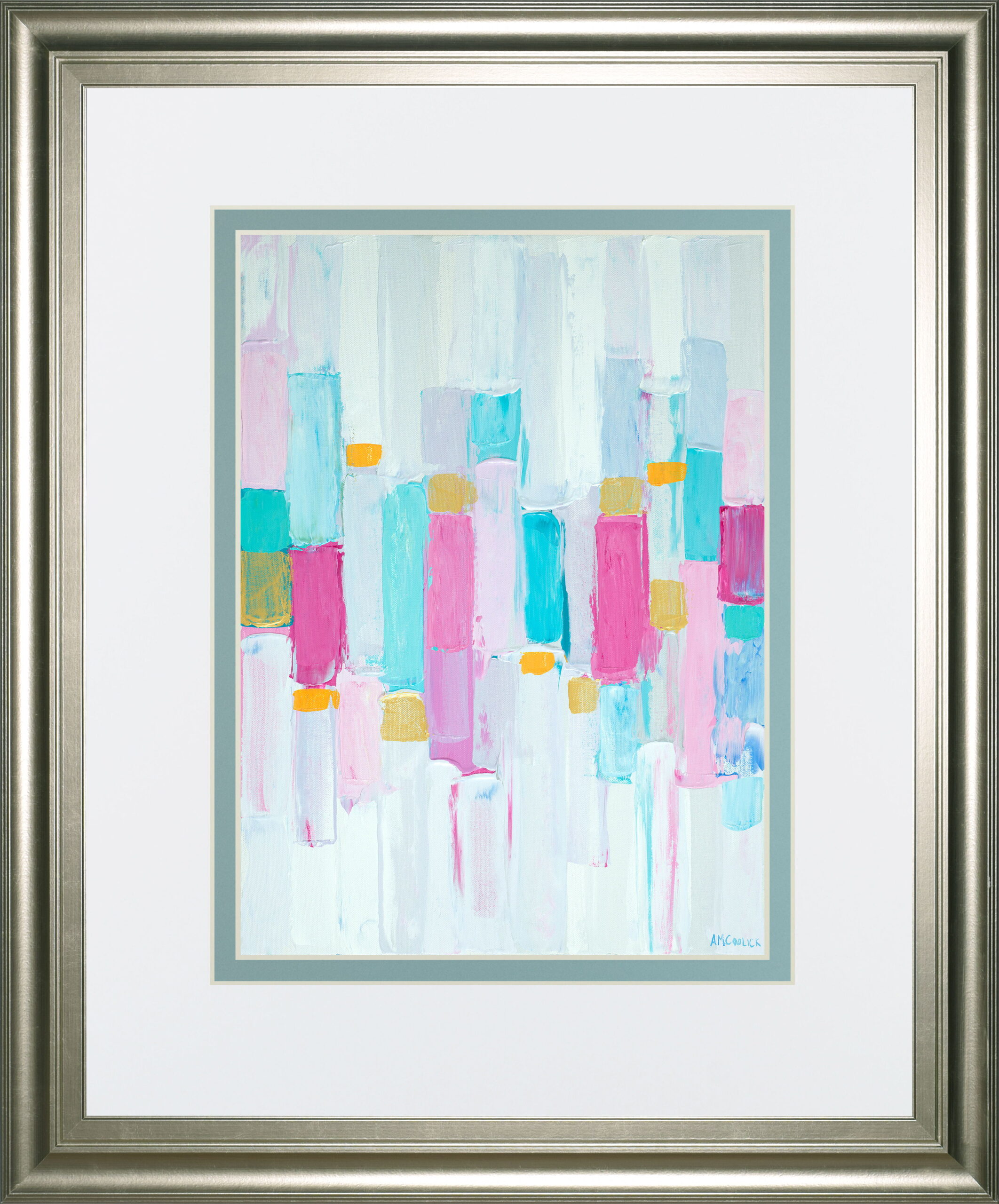 Cool Rhizome I By Ann Marie Coolick - Framed Print Wall Art - Light Blue