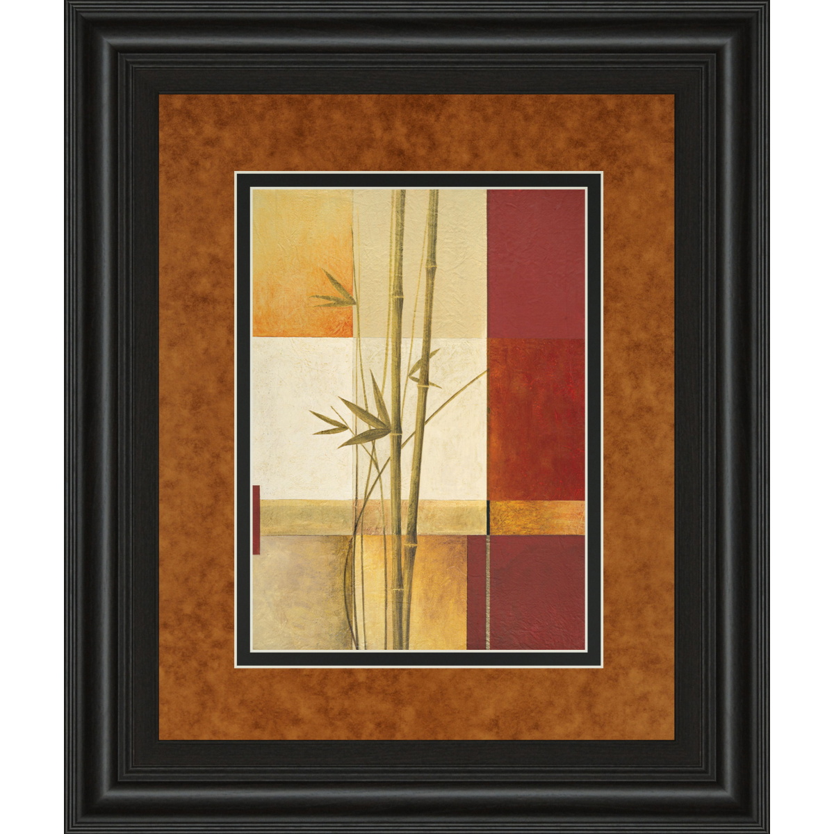 121868eb2087fdc58cf1e124448c056d Contemporary Bamboo Il By Estudio Arte - Framed Print Wall Art - Orange - Image 1