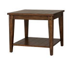 Lake House - Square Lamp Table - Rustic Brown - Image 4